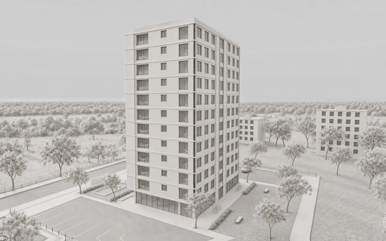 Ardıç Residence · Sağ cephe · Maket