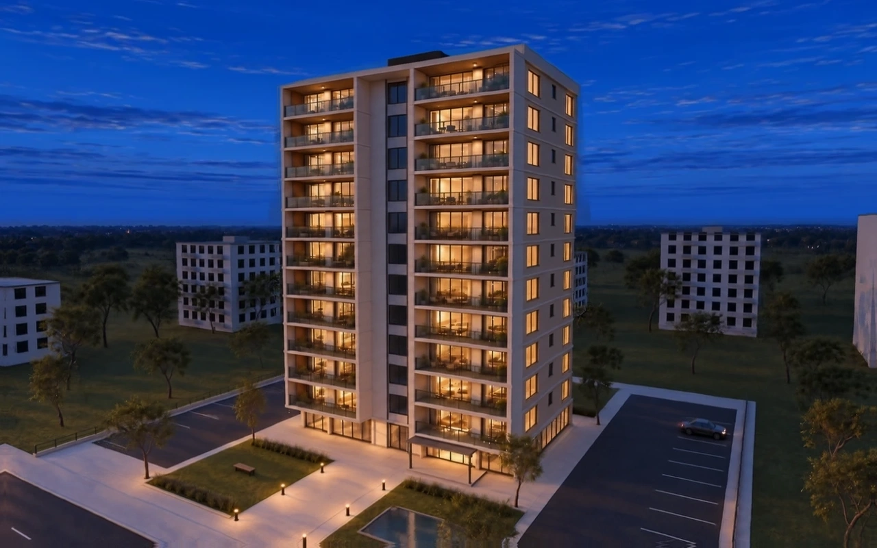 Ardıç Residence · Ön cephe · Gece