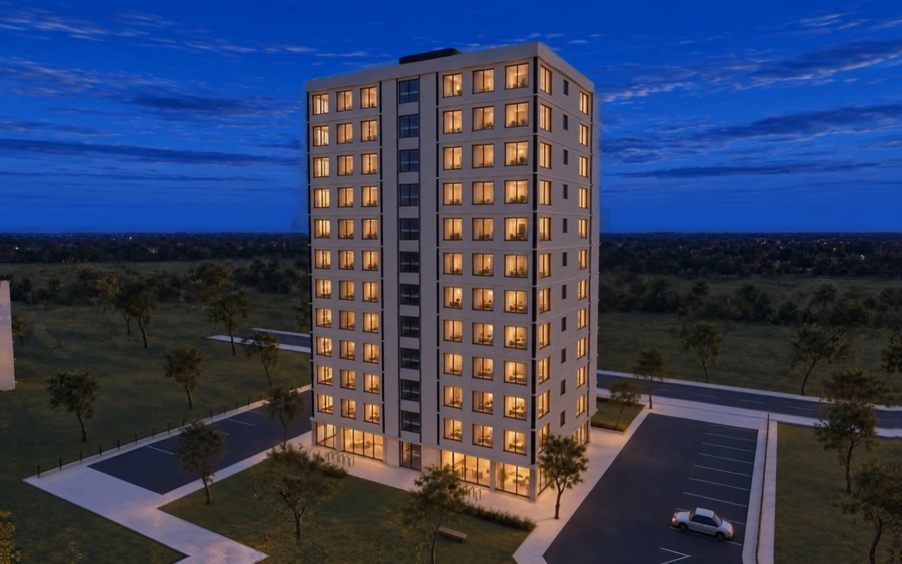 Ardıç Residence · Arka cephe · Gece