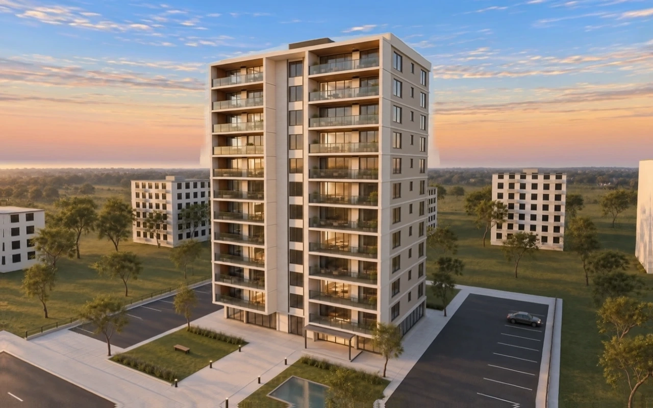 Ardıç Residence · Ön cephe · Gün batımı